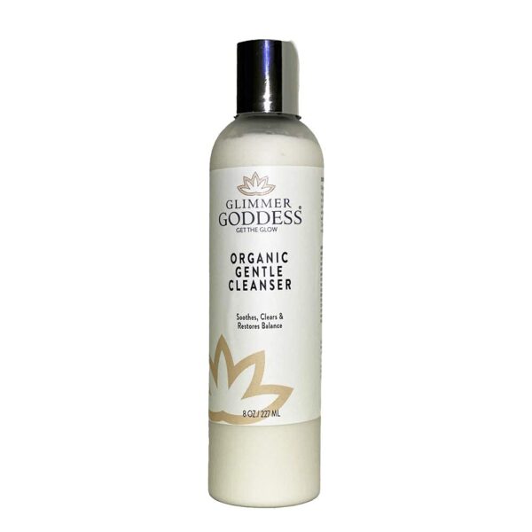 GLIMMER GODDESS Organic Gentle Cleanser For Sensitive Skin with Sweet Almond Oil, 8 oz - Image 6