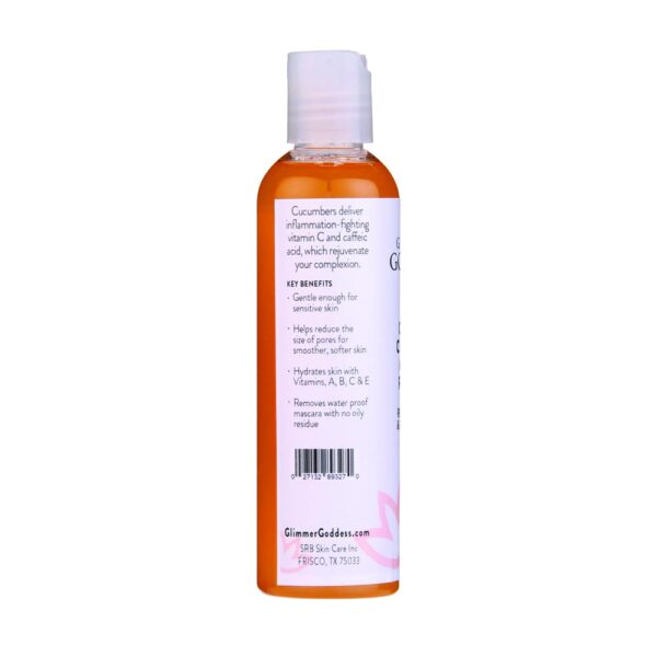 GLIMMER GODDESS Organic Cucumber Makeup Remover, 4 oz - Removes Makeup, Gentle Hydration, Antioxidant Protection, Face Cleanser - Image 6
