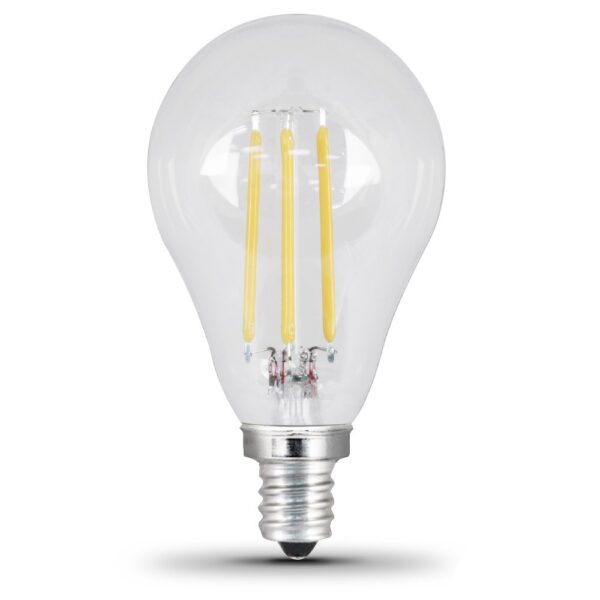 Feit Electric - Decorative Clear Glass Filament LED Dimmable 40W Equivalent Soft White (2700K) Classic A15 Light Bulb, Pack of 2 (BPA1540C/827/LED/2) - Image 4