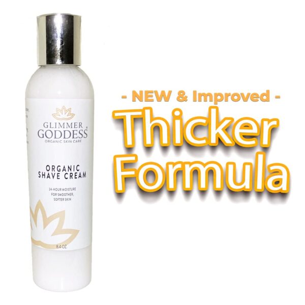 Glimmer Goddess Organic Shave Cream with Aloe, Coconut Oil & Shea Butter - Lavender Lemon, 8 oz - Image 2
