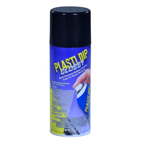 Plasti Dip Glossy Black Spray (11 oz) for Automotive Enthusiasts – Flexible Glossy Black Rubber Coating for Wheels, Graphics & DIY Projects – Plastidip Spray for Easy Peelable Protection – (1 pack)