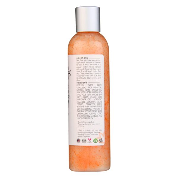 GLIMMER GODDESS Organic Exfoliating Anti-Aging Face Cleanser - Micro Jojoba Pearls, 8 oz - Image 5
