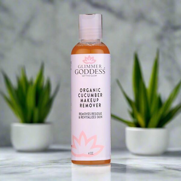GLIMMER GODDESS Organic Cucumber Makeup Remover, 4 oz - Removes Makeup, Gentle Hydration, Antioxidant Protection, Face Cleanser - Image 2