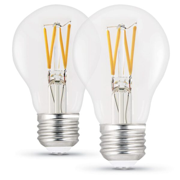 Feit Electric LED A19 Medium Base Light Bulb - 40W Equivalent - 15 Year Life - 450 Lumen - 5000K Daylight - Dimmable | 2-Pack
