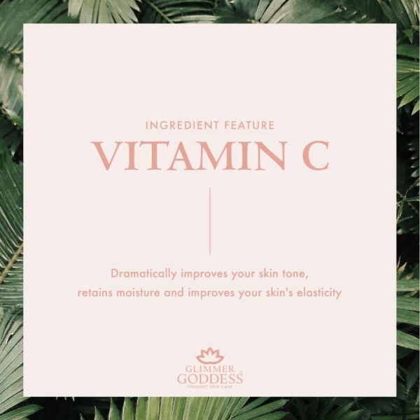GLIMMER GODDESS Organic Vitamin C Facial Cleanser with Aloe & Jojoba – Hydrating & Refreshing, 8 oz - Image 8