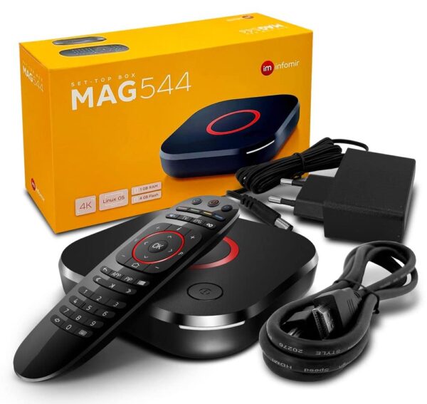 Infomir Original MAG 544 W3 4K Set Top Box Multimedia Player Internet TV Receiver 2160p @ 60 FPS HDMI 2.1 HDR and HEVC Support USB 3.0 4X ARM Cortex-A35 + HDMI Cable, Much Faster Than Mag 524w3 - Image 9