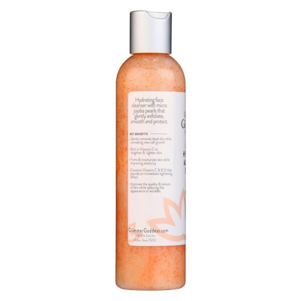 GLIMMER GODDESS Organic Exfoliating Anti-Aging Face Cleanser - Micro Jojoba Pearls, 8 oz - Image 4