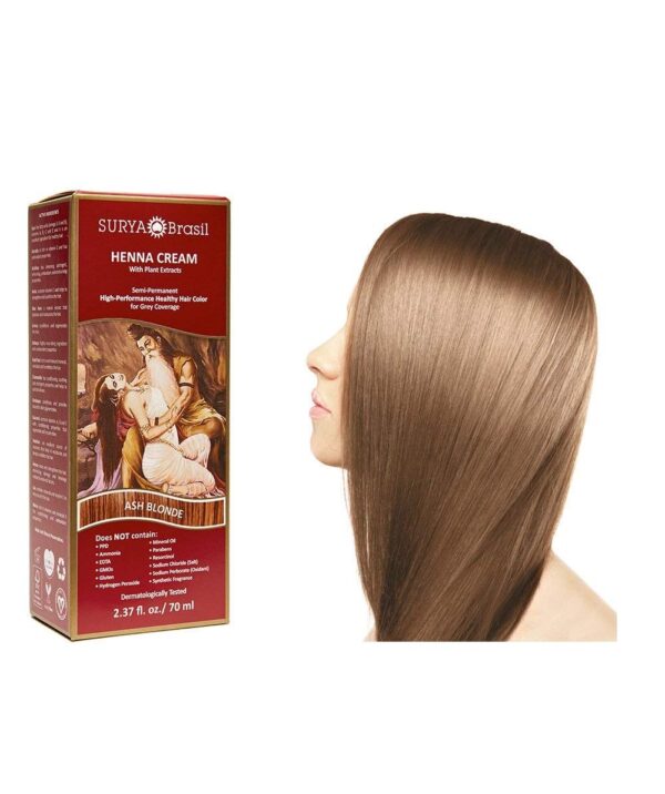 Surya Brasil Products Brown Henna Cream, Ash Blonde, 2.37 Fluid Ounce