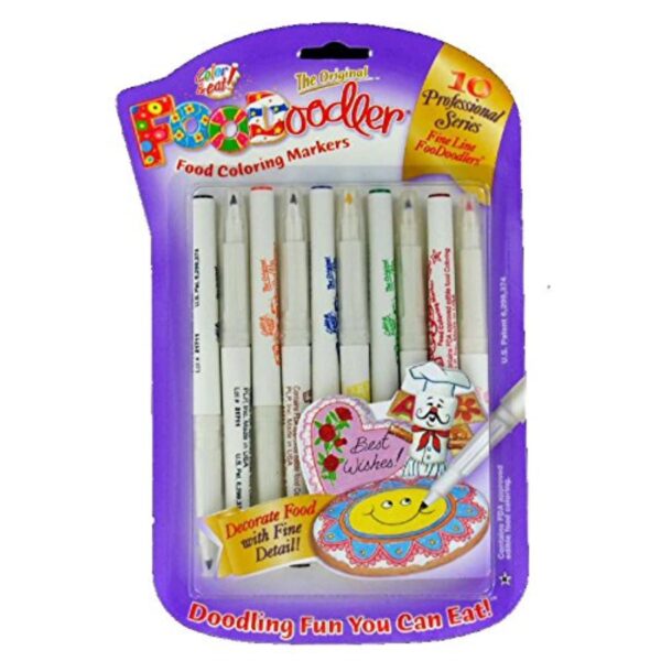FooDoodler Food Coloring Markers - 10 Colors - Kosher (1, A) by Private Label - Image 2