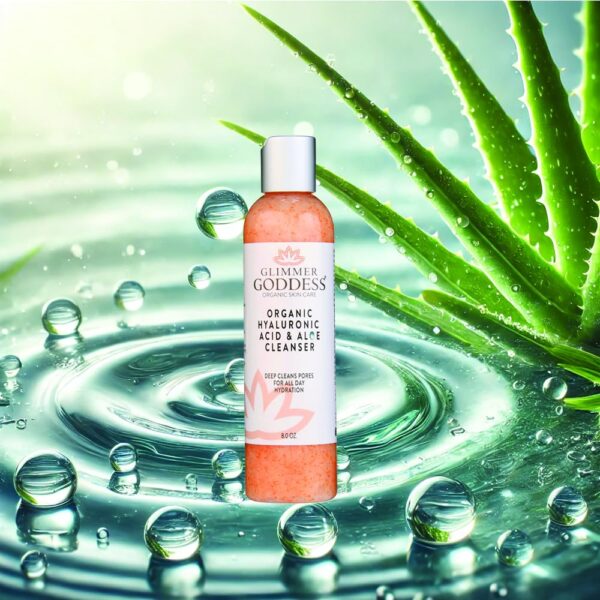 GLIMMER GODDESS Organic Exfoliating Anti-Aging Face Cleanser - Micro Jojoba Pearls, 8 oz - Image 6