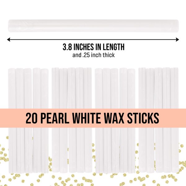 Hoppler 7mm Pearl White Sealing Wax Sticks for Crafts, 20-Piece - Image 7