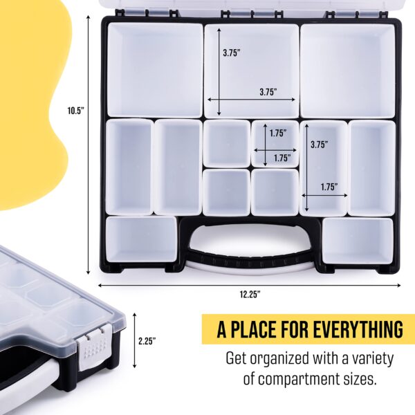 HOPPLER Organizer For Beads, Bolts, Screws, Wax Seal Kit Tools, Craft Supplies, Fishing Tackle, And More. Great Hardware Organizer For Bead Storage And Wax Sealing Supplies To Help Stay Creative. - Image 8