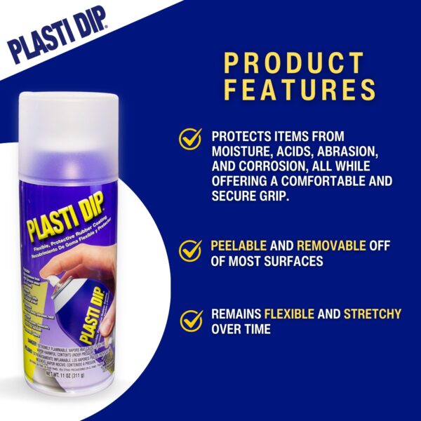 Plasti Dip 11 oz Clear Aerosol – Transparent Peelable Rubber Coating Spray, Removable Protective Clear Coat for Automotive, Tools & DIY Projects (Invisible Weatherproof Seal) - Image 7