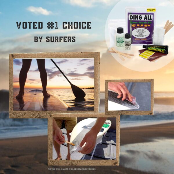 Ding All Super Stand Up Paddle Board (SUP) Epoxy Repair Kit with a Superior, Eco-Friendly and Non Yellowing Formula for Small to Medium Ding Repairs - Image 4