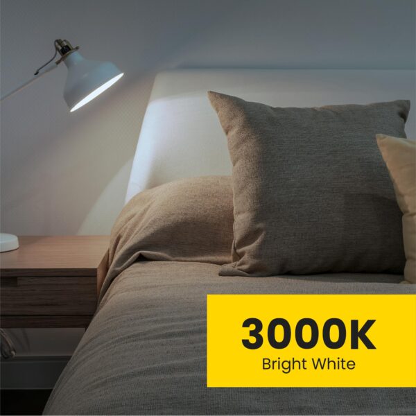 Feit Electric A19 LED Light Bulbs, 60W Equivalent, Non Dimmable, 800 Lumens, E26 Standard Base, 3000k Warm White, 80 CRI, 10 Year Lifetime, Energy Efficient, 10 Pack, A800830/10KLED/10/RP - Image 5