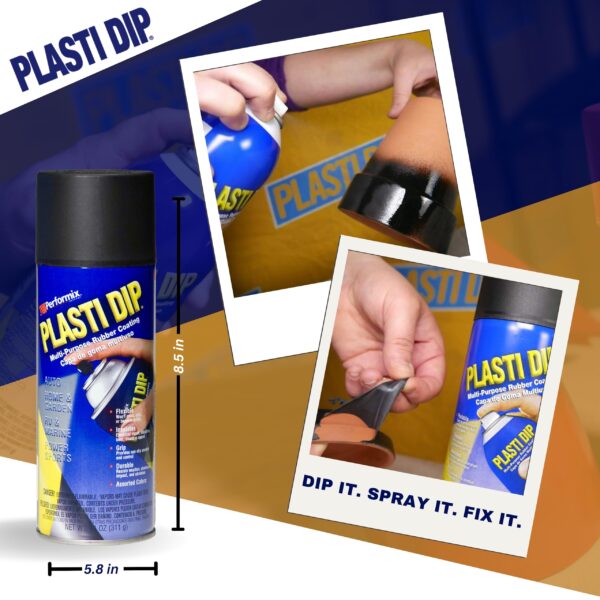 Performix 11203-6PK Plasti Dip Black Multi-Purpose Rubber Coating Aerosol - 11 oz., (Pack of 6) - Image 4