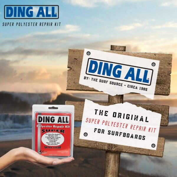 Ding All 4 Oz All SUPER Polyester Repair Kit for Medium to Large Sized Polyester Surfboards Repairs - Image 6