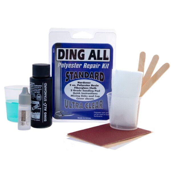 Ding All 2 Oz Polyester Repair Kit for Small to Medium Sized Polyester Surfboards Repairs - Image 6