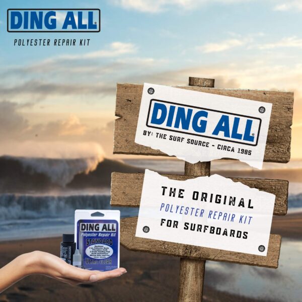Ding All 2 Oz Polyester Repair Kit for Small to Medium Sized Polyester Surfboards Repairs - Image 4