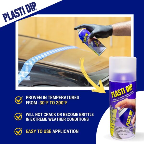 Plasti Dip 11 oz Clear Aerosol – Transparent Peelable Rubber Coating Spray, Removable Protective Clear Coat for Automotive, Tools & DIY Projects (Invisible Weatherproof Seal) - Image 6