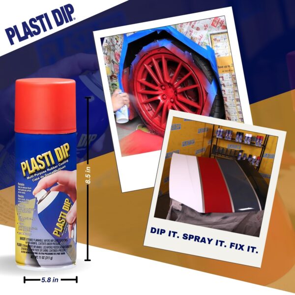Plasti Dip Red Spray – 11oz Aerosol Rubber Coating – Flexible, Peelable, Protective Coating for Tools, Wheels, Automotive & DIY Projects - Image 4