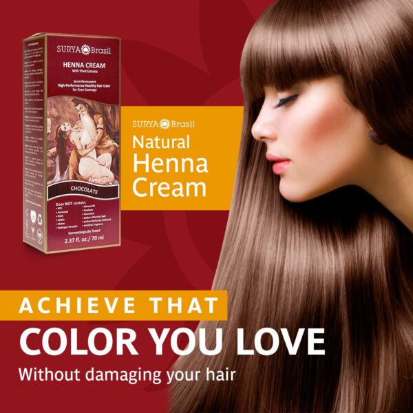 Surya Brasil Products Henna Cream, Chocolate, 2.37 Fluid Ounce - Image 7