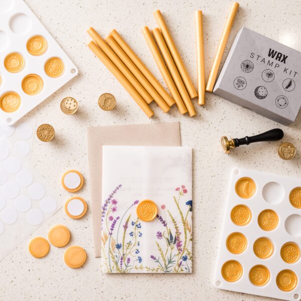 Hoppler Set of Two 1.2in Cavity Silicon Wax Stamp Kit Mats - Perfect Wax Seals. Add to Any Stamp Kit - Image 4