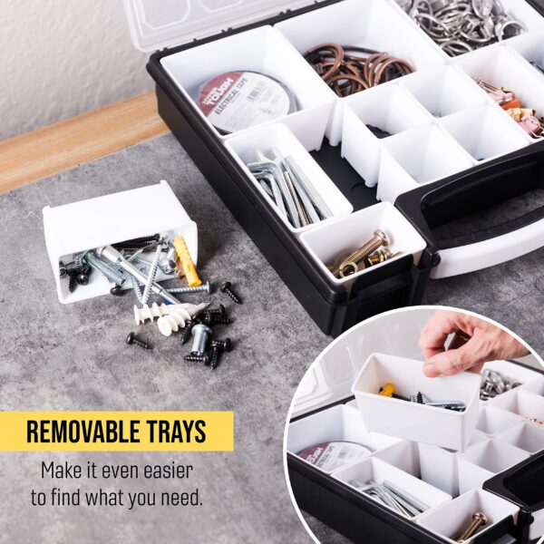 HOPPLER Organizer For Beads, Bolts, Screws, Wax Seal Kit Tools, Craft Supplies, Fishing Tackle, And More. Great Hardware Organizer For Bead Storage And Wax Sealing Supplies To Help Stay Creative. - Image 9