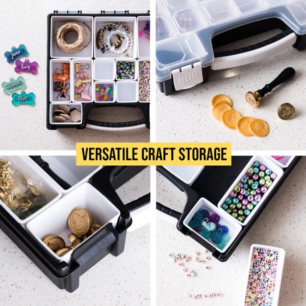 HOPPLER Organizer For Beads, Bolts, Screws, Wax Seal Kit Tools, Craft Supplies, Fishing Tackle, And More. Great Hardware Organizer For Bead Storage And Wax Sealing Supplies To Help Stay Creative. - Image 7